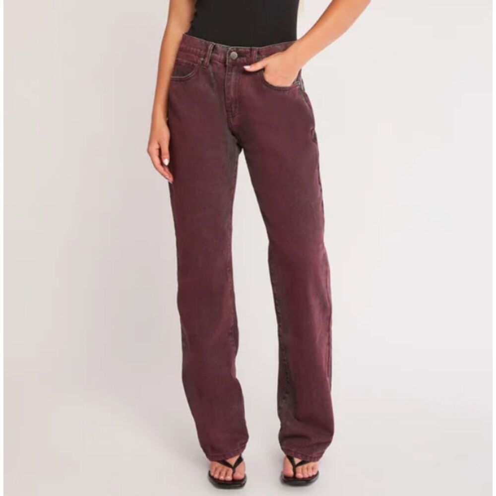 PTCL Daisy Mid Rise Overdye Non Stretch Straight Leg Jeans Size 31